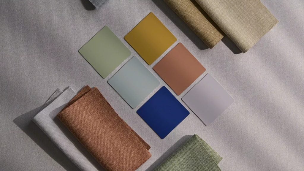 samples lined up