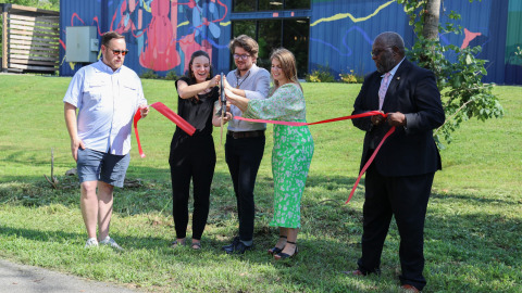 mural ribbon cutting